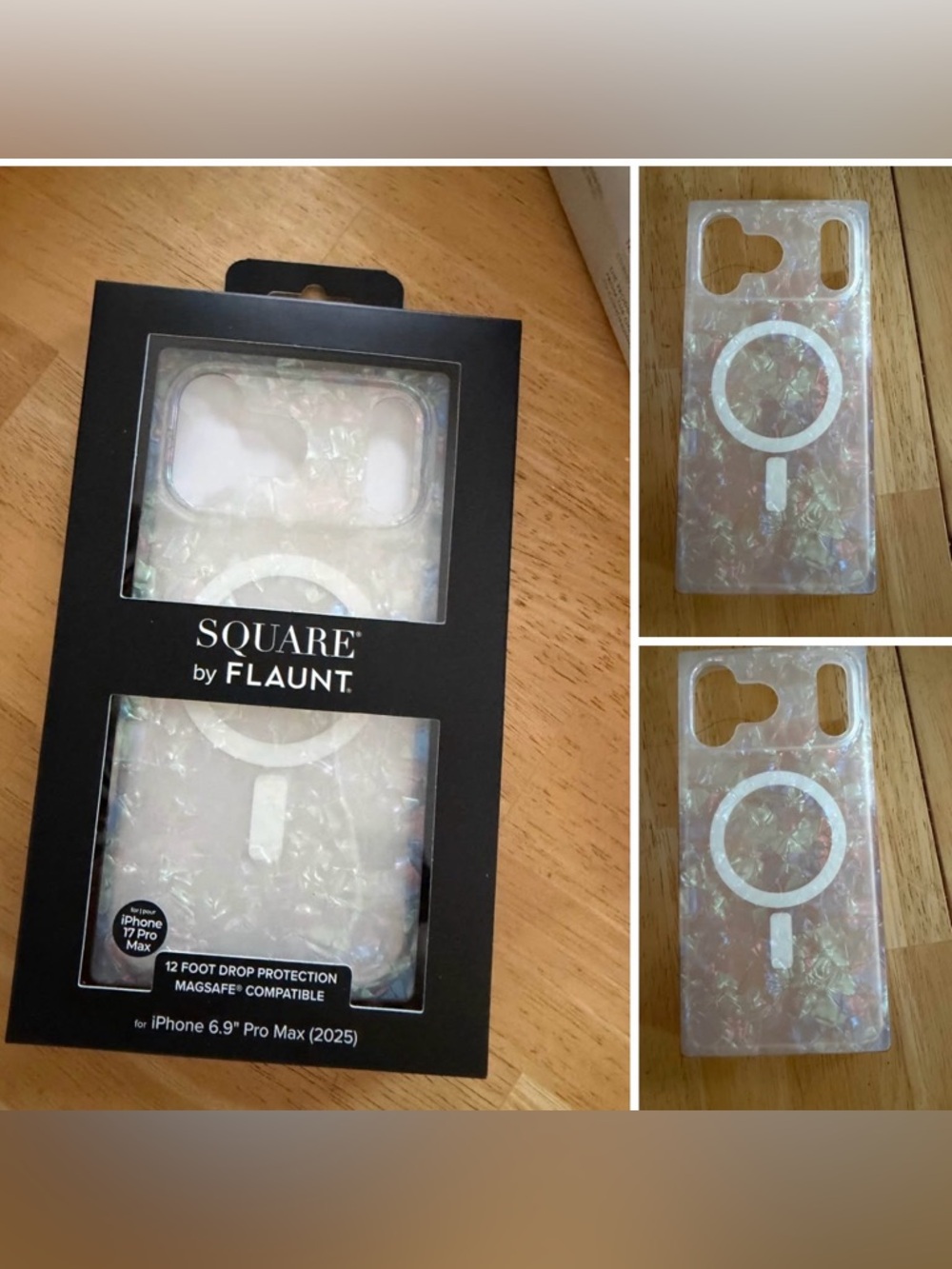 Flaunt Square Opal Shell  MagSafe Phone Case for iPhone